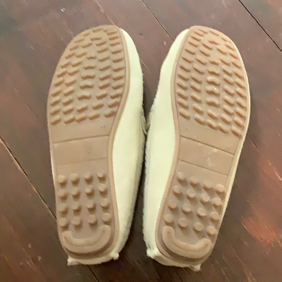 Zara kids cream nubuck suede slip on loafers, size 3.5 - Picture 3 of 6